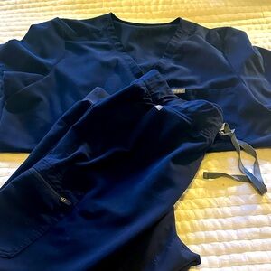 Navy Blue Scrub Set
